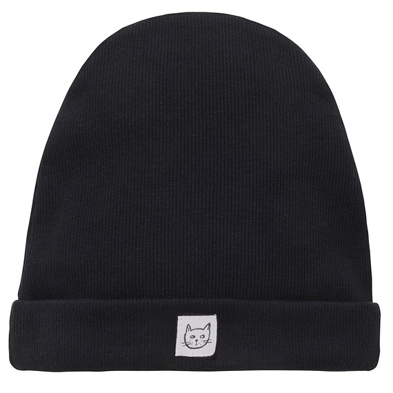 Tres Bien Детска рипсена шапка Пинокио - черна