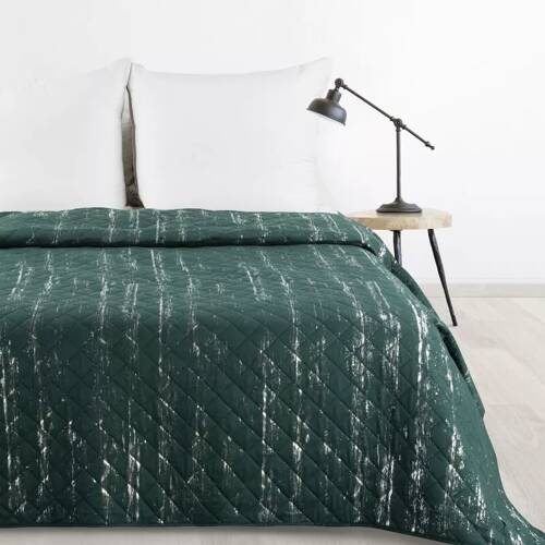 Декоративно покривало Blink 1 Design91 тъмно зелено/сребристо