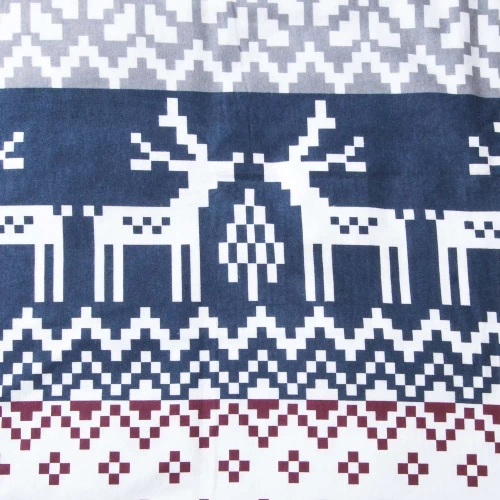 31515/1 Коледен комплект спално бельо от фланел Flannellove Darymex бордо тъмносиньо - комплект 100% памук, топъл и мек