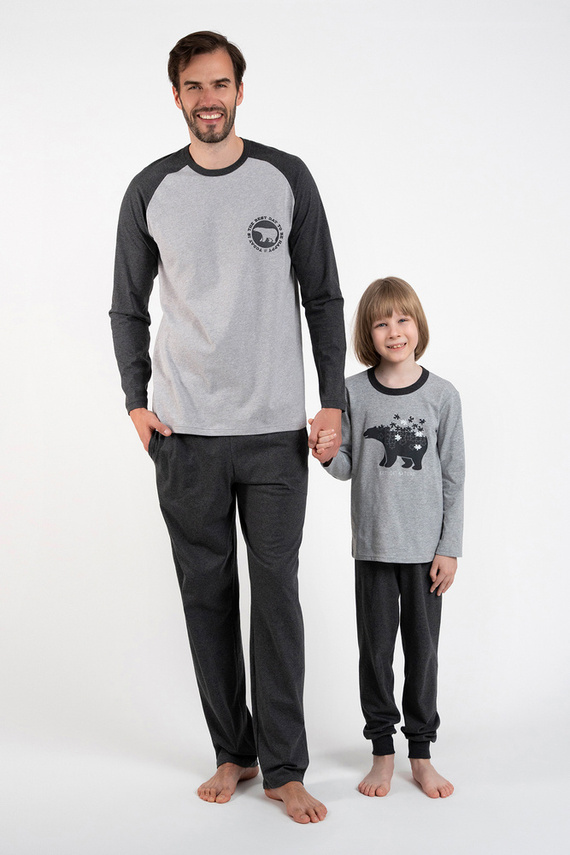 Morten Пижама за момчета Италианска мода melange/c.меланж 