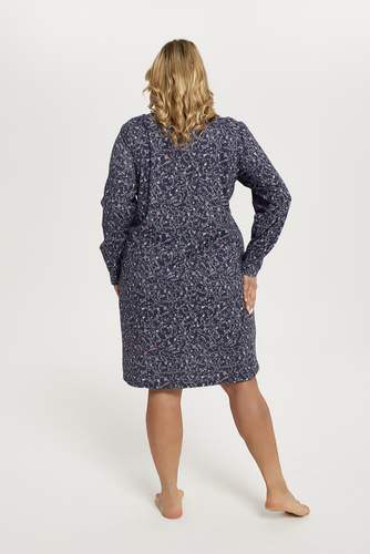 Flora нощница с дълъг ръкав Италианска мода - принт