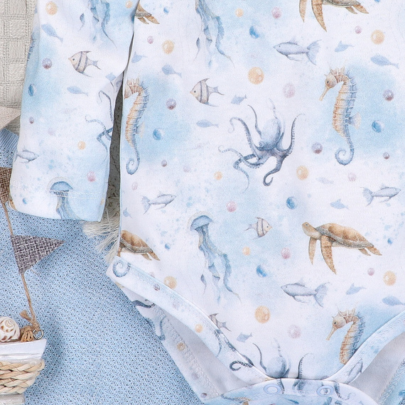 ABN-5445 Боди от био памук Sea Of Joy Nini – органичен памук, дълъг ръкав