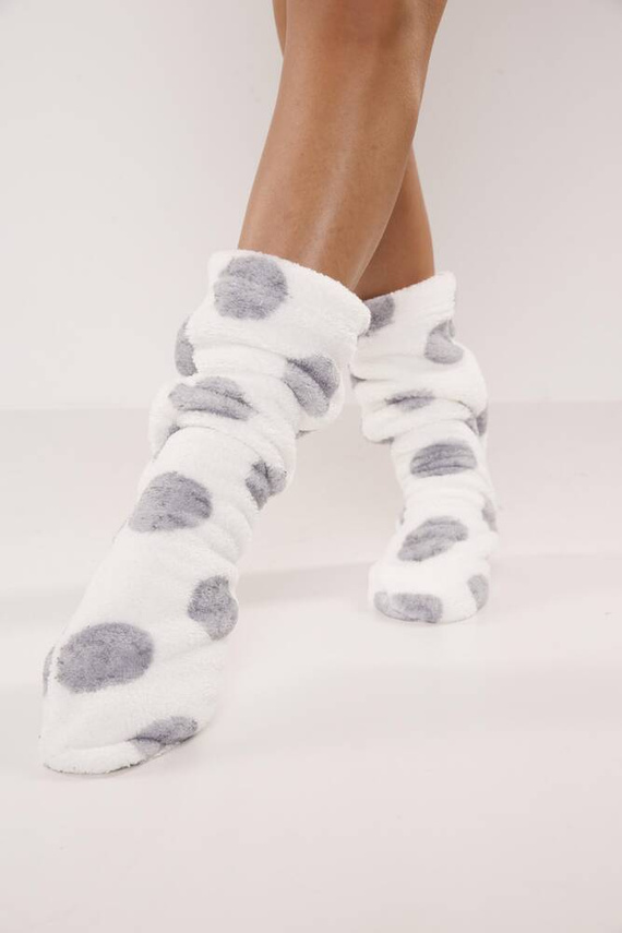 553/554 Wellsoft Гладки чорапи за сън De Lafense - екрю големи кръгове