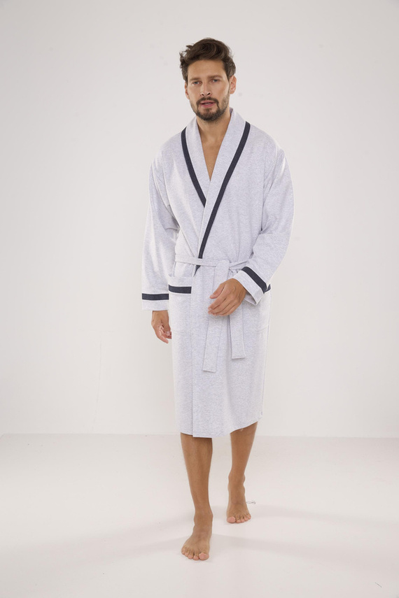 564 Мъжки халат Bruno De Lafense - светъл меланж 