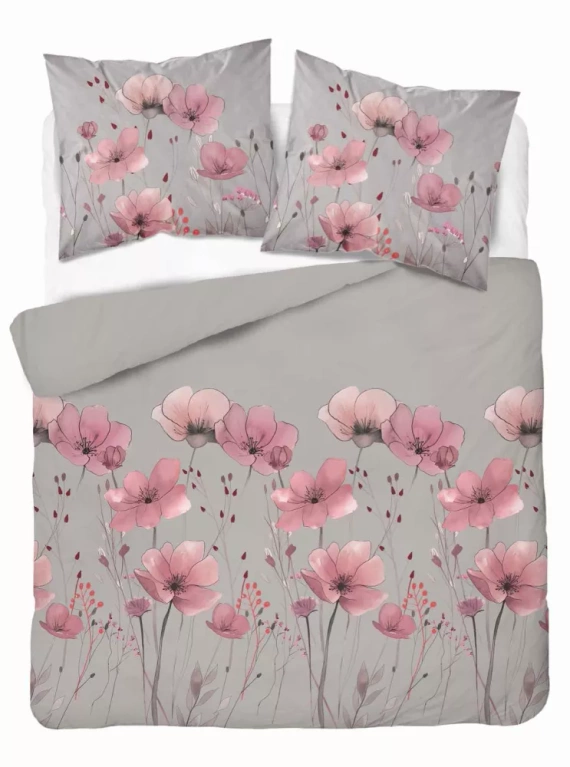 5493 B Detexpol Satin Stories сатенено спално бельо сиво | 100% памук, сатенирана тъкан, цип, подаръчна опаковка