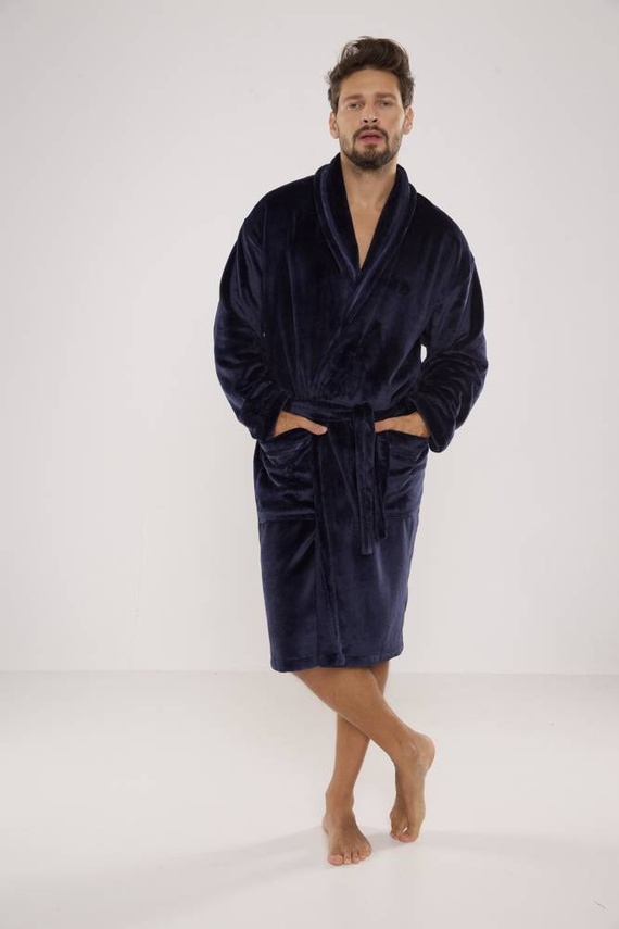 716 Мъжки халат Rafael De lafense - тъмносин