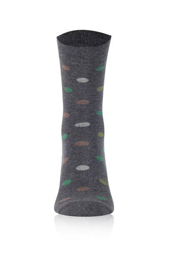 M21 Мъжки дълги чорапи Италианска мода - c.меланж/зелено 