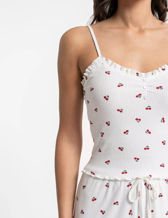 Moraj PDD3100-002 дамска лятна пижама ecru черешки