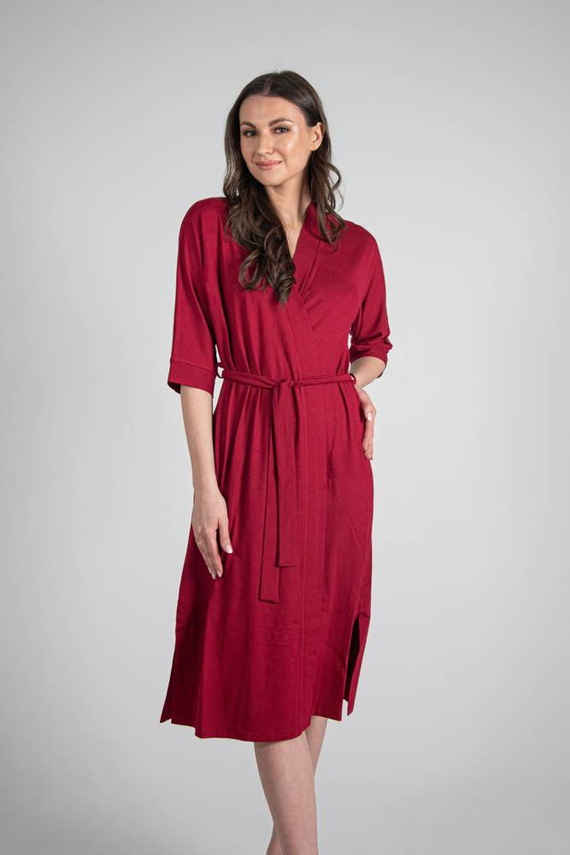 942 Visa Дълъг халат De Lafense - бордо