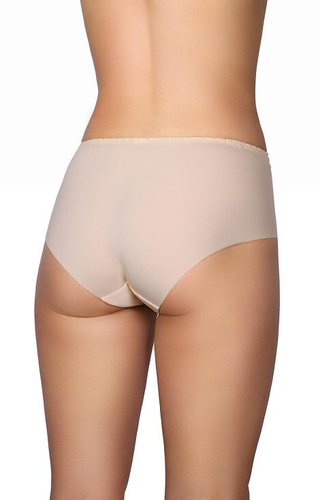 58 Слипове Modo бежови - микрофибър, дантела отпред, лазерна кройка