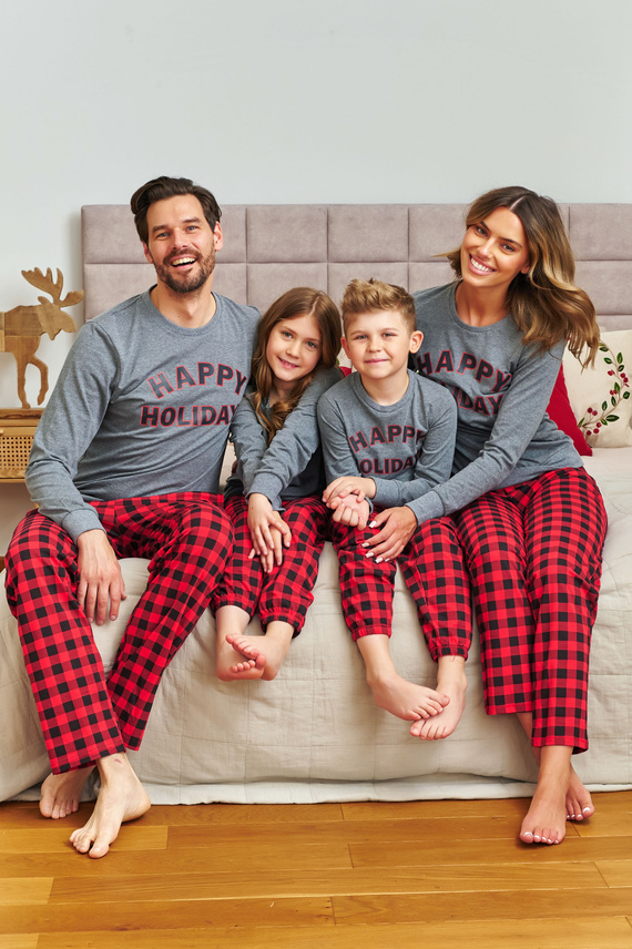 7344 Тъмно сива мъжка пижама Doctor Nap - 100% памук