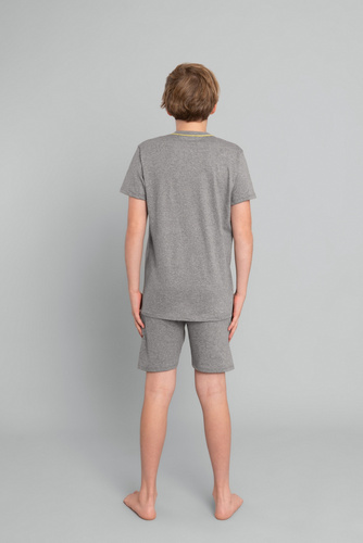 Пижама с къс ръкав Crazy Boys, панталони Italian Fashion - среден меланж