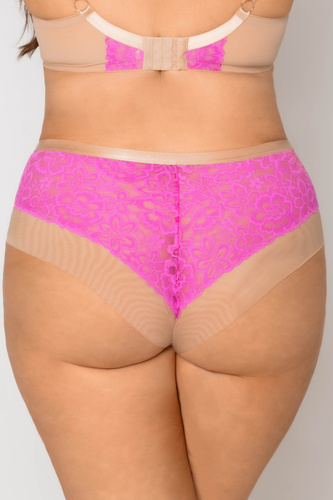 Mediolano Crazy Pink 19249 Пълни дантелени бикини в бежово и розово