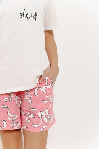 3377 Пижама Нели за момиче Таро крем