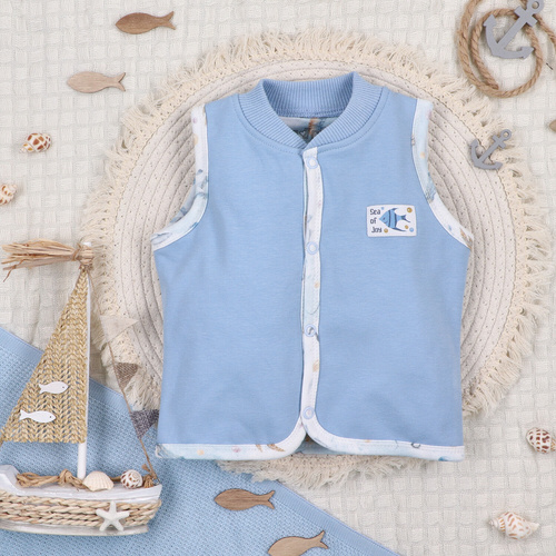 ABN-5458 Sea Of Joy Nini жилетка – органичен памук, удобно закопчаване