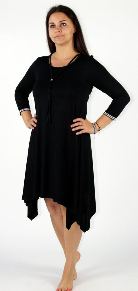 439 Nice De Lafense нощна рокля - женствена елегантност и комфорт за сън - черна