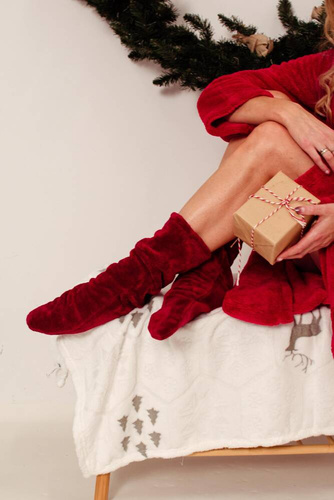 553/554 Wellsoft Гладки чорапи за сън De Lafense - бордо