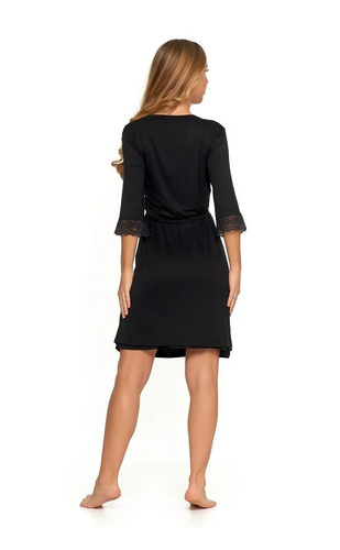 PDSZ4100-003 Дълъг дамски халат Moraj - черен