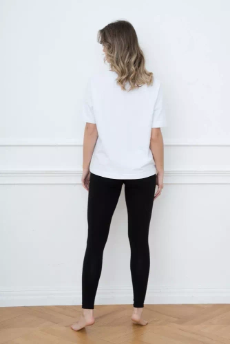 Alta Блуза с къс ръкав Италианска мода - бяла