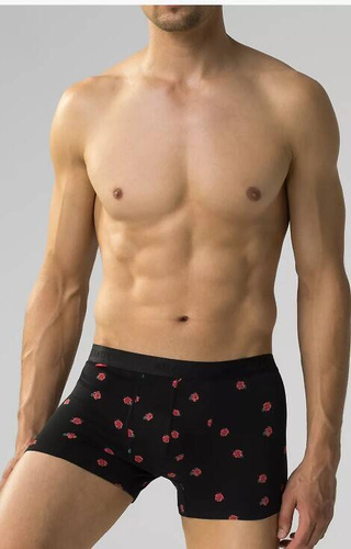 2GMH-026 Мъжки боксерки Atlantic - черно - бордо