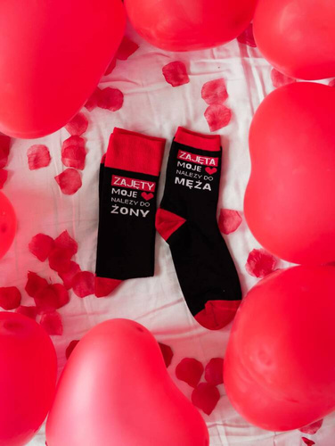 0125-016 Мъжки чорапи Valentine's Day Милена - черни