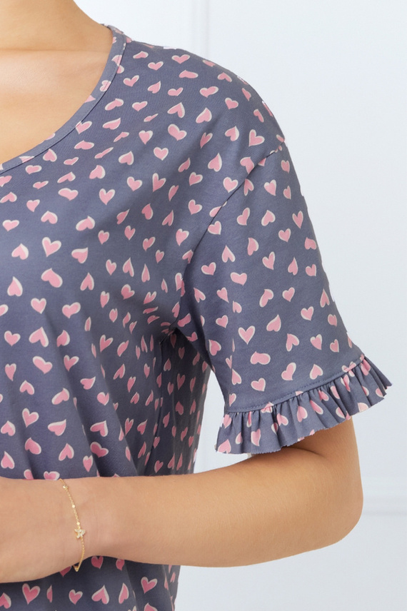 Lotte дамска риза с къс ръкав Италианска мода - принт