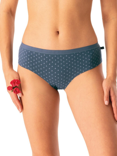 Дамски слипове Key LPN 742 графит - памук, удобни, комплект от 2 бр.