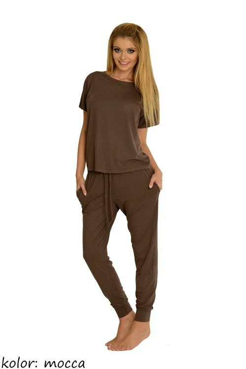 524 Paula Дамска пижама De Lafense - mocca