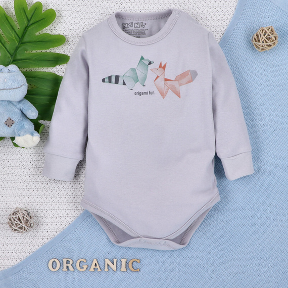 ABN-5384 Fun Origami Body z bawełny organicznej Nini szary