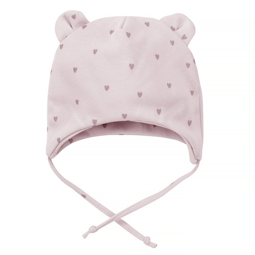 Hello Pinocchio вързана бебешка шапка - розова