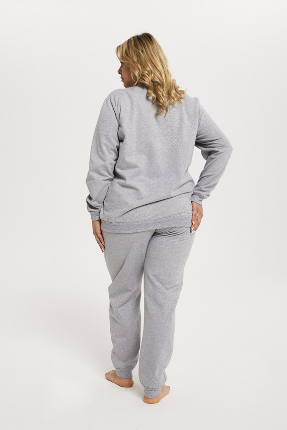 Дълъг комплект за жени на Fox. ръкав, дължина. панталони Италианска мода - меланж