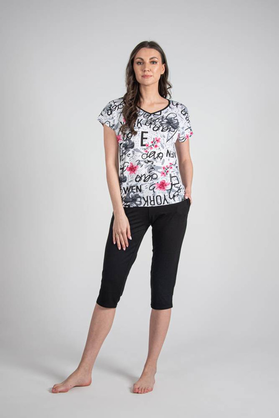 676 Дамска пижама с подметка Forex - бяла