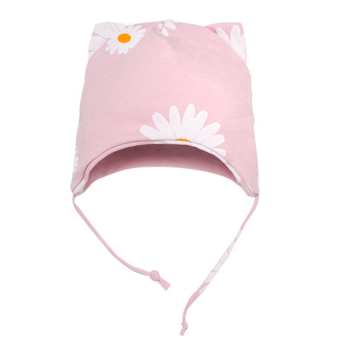 Дейзи Пинокио ​​вързана бебешка шапка - розова