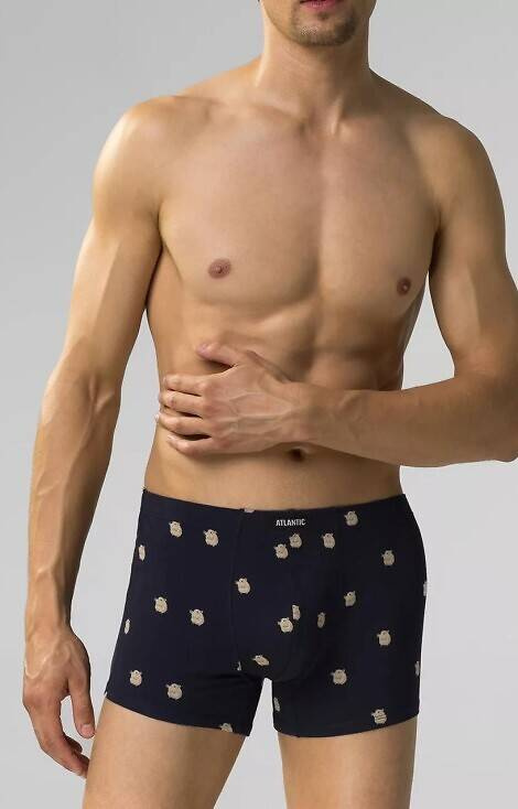 2MHH-001 Мъжки боксерки Atlantic - тъмносини и смарагд