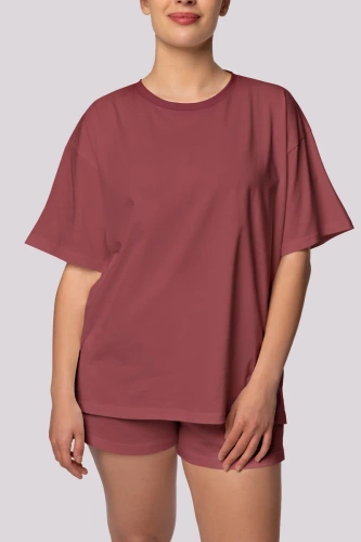 Дамска пижама Bliss Mona с къс ръкав, череша
