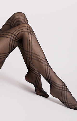 G6125 Чорапогащи Tess Fiore – шарени 30 den, микрофибър, елегантни