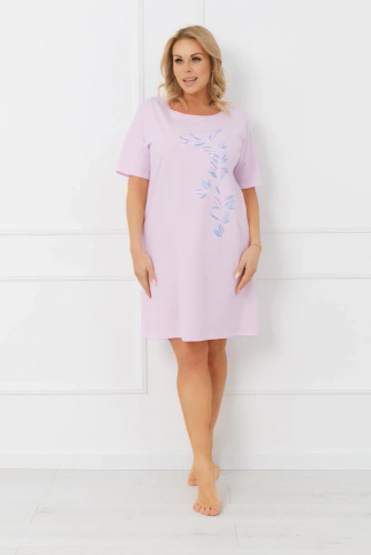 Дамска нощница ERULA Italian Fashion памучна jersey с къс ръкав