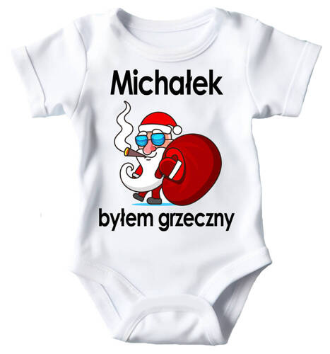 SKU A056 Бяло боди с дълъг ръкав „I was nice with the name“ Moocha