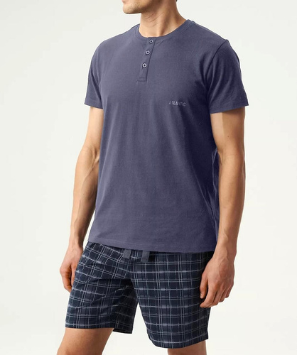 NMP-380 Мъжка пижама с къс ръкав Atlantic - тъмносиня