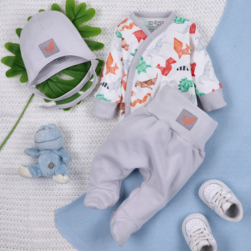 ABN-5381 Fun Origami Body kopertowe z bawełny organicznej Nini druk