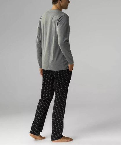 NMP-373 Мъжка пижама с дълъг ръкав Atlantic - сиво черна