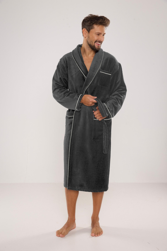 735 Мъжки халат Manuele De Lafense - графит