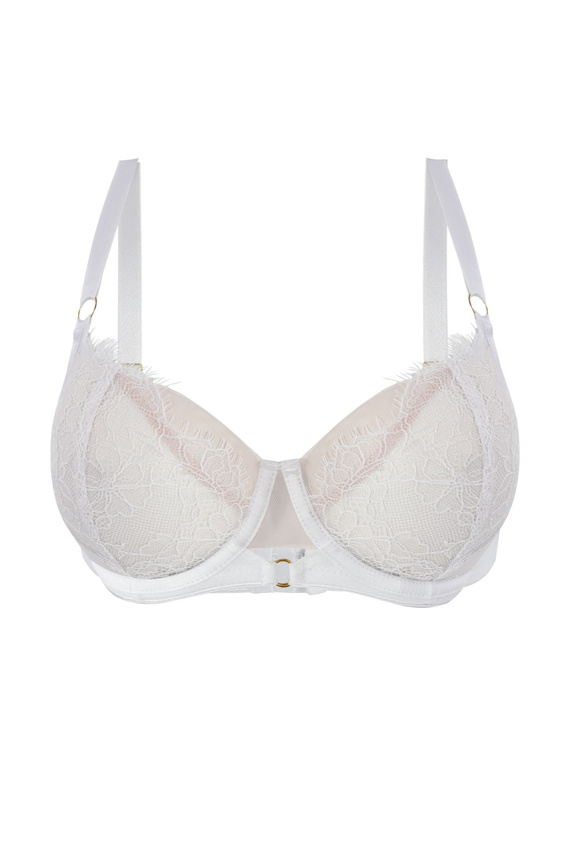 Mediolano Pure Soft Side Support 19260 бял сутиен soft с дантела