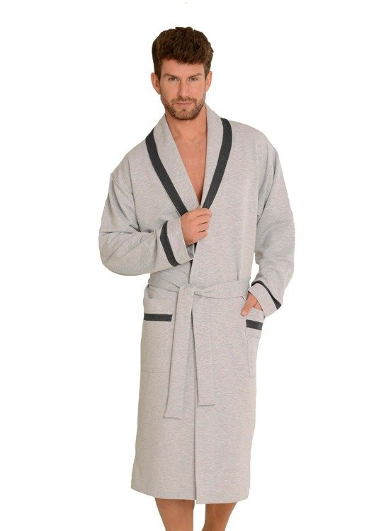 564 Мъжки халат Bruno De Lafense - светъл меланж 
