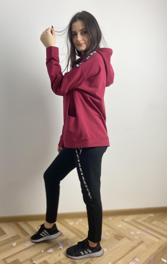 496 Дамски спортен костюм Just Forex - бордо