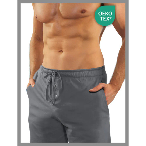 2404 Мъжка милитъри пижама с дълъг ръкав и панталон Sesto Senso - графит