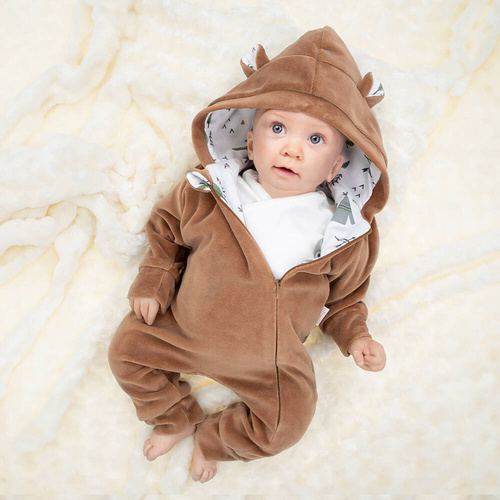 141294 Кадифена клоун с подплата Никол - кафява