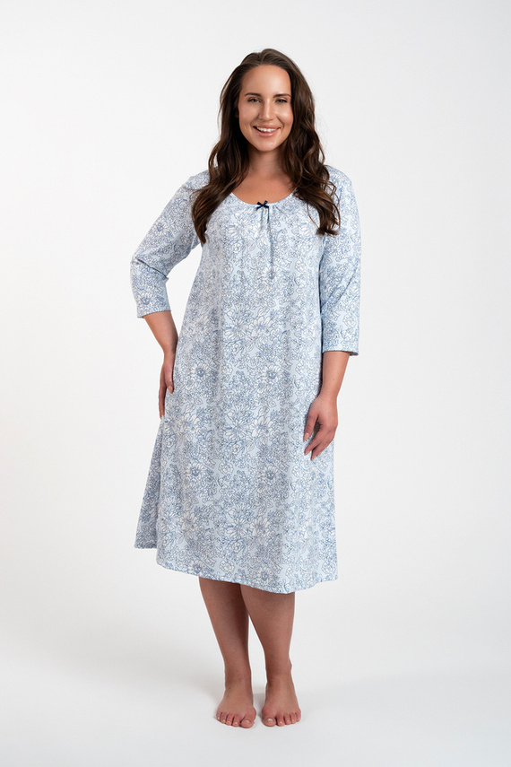 Нощница Antonia Италианска мода - син принт