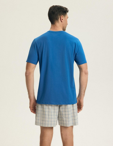 Мъжка пижама Henderson 43453 Nori синя – 100% памук, лятна