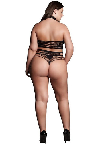 Дамско боди Mapale 7481 Romper Babydoll бяло дантелено с открита гръб